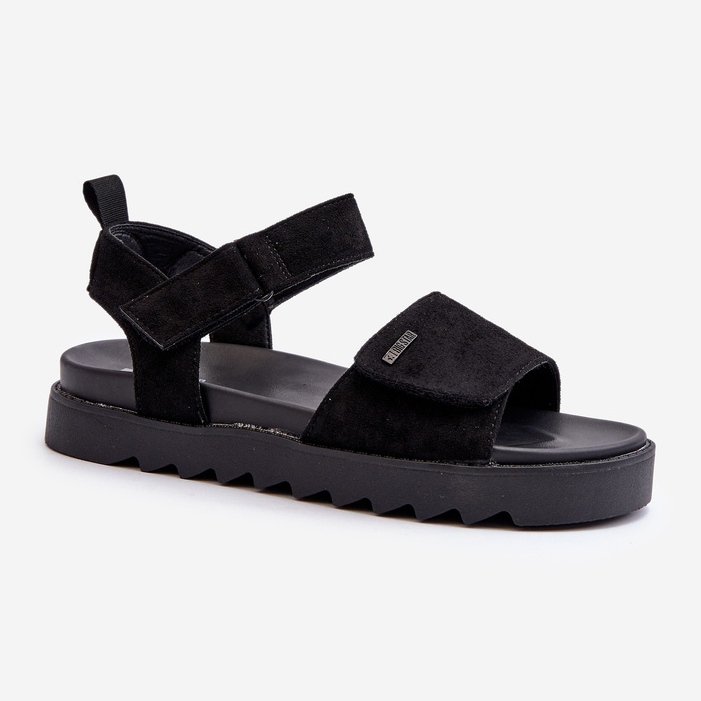 Sandale de piele intoarsa pentru dama pe platforma Big Star NN274700 Negru 1