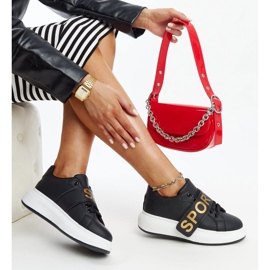 Pantofi din piele neagră cu cataramă decorativă negru 1 Pantofi din piele neagră cu cataramă decorativă negru 1