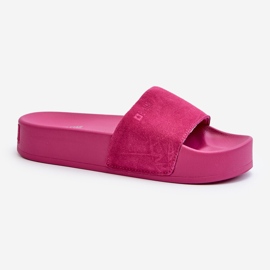 Sandale de damă din piele intoarsa pe platforma Big Star NN274A672 Fuchsia roz 2