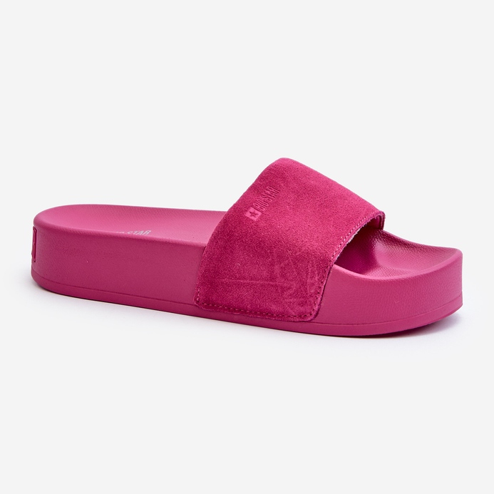 Sandale de damă din piele intoarsa pe platforma Big Star NN274A672 Fuchsia roz 2