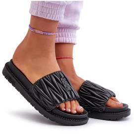 Flip-flops de damă pe platforma Big Star NN274A745 Negru 10