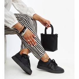 Pantofi cu șireturi din piele neagră negru 1 Pantofi cu șireturi din piele neagră negru 1