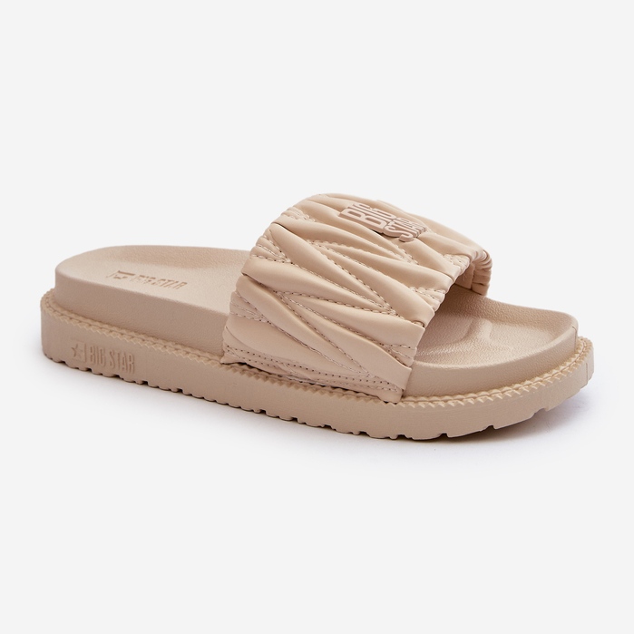 Flip-flops de damă pe platforma Big Star NN274A746 Bej 1