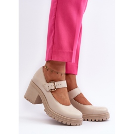 Zazoo 20166 Papuci din piele bej 2