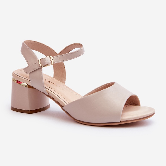 Sandale de damă cu toc scăzut din piele ecologică Sergio Leone SK876 Gri deschis 1 Sandale de damă cu toc scăzut din piele ecologică Sergio Leone SK876 Gri deschis 1