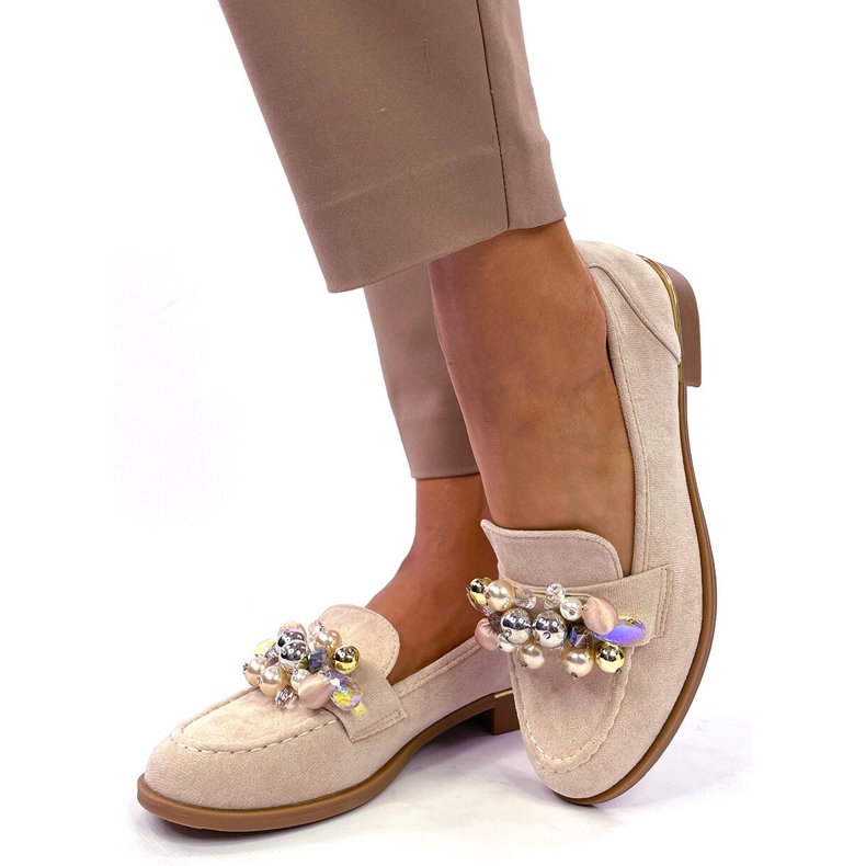 Mocasini Anselme Beige din piatra bej 2