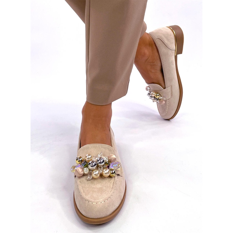 Mocasini Anselme Beige din piatra bej 1