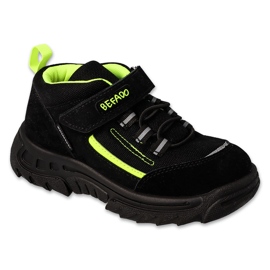 Befado sport pentru copii cu velcro negru/verde 515Y004 2