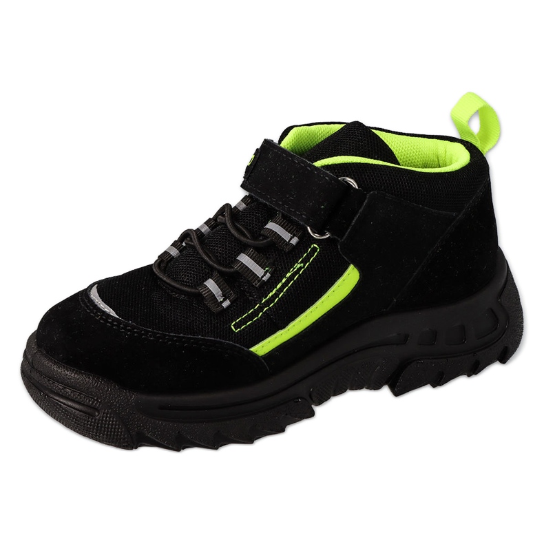Befado sport pentru copii cu velcro negru/verde 515Y004 4