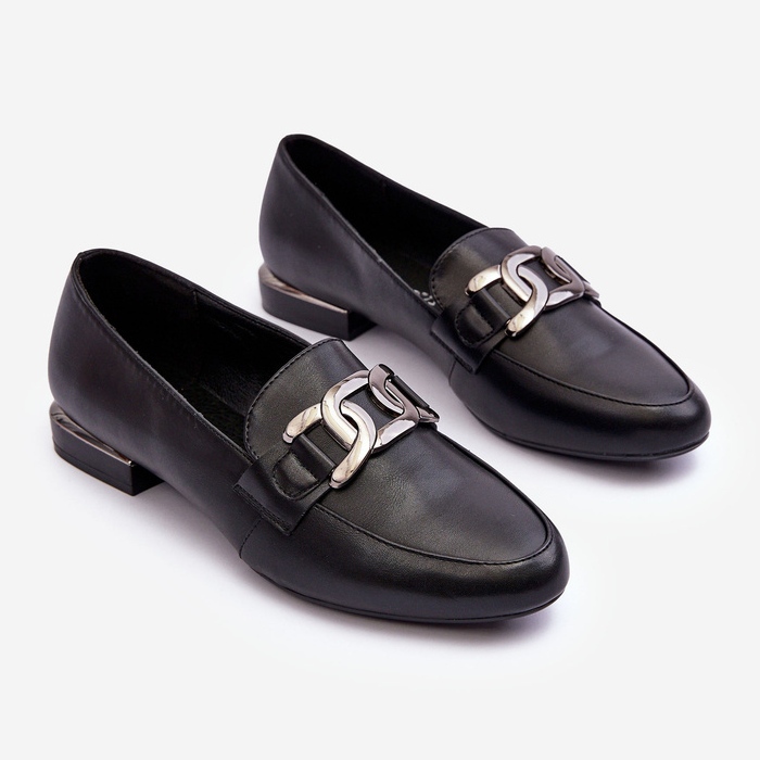 Sergio Leone Mocasini De Dama Cu Decorat Camilena Neagra negru 2