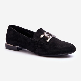 Sergio Leone Mocasini De Dama Cu Decorat Camilena Neagra - Capriete negru 1