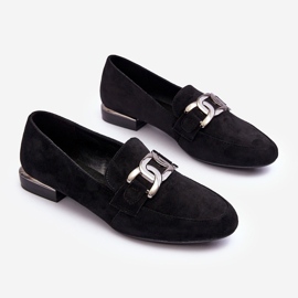 Sergio Leone Mocasini De Dama Cu Decorat Camilena Neagra - Capriete negru 2