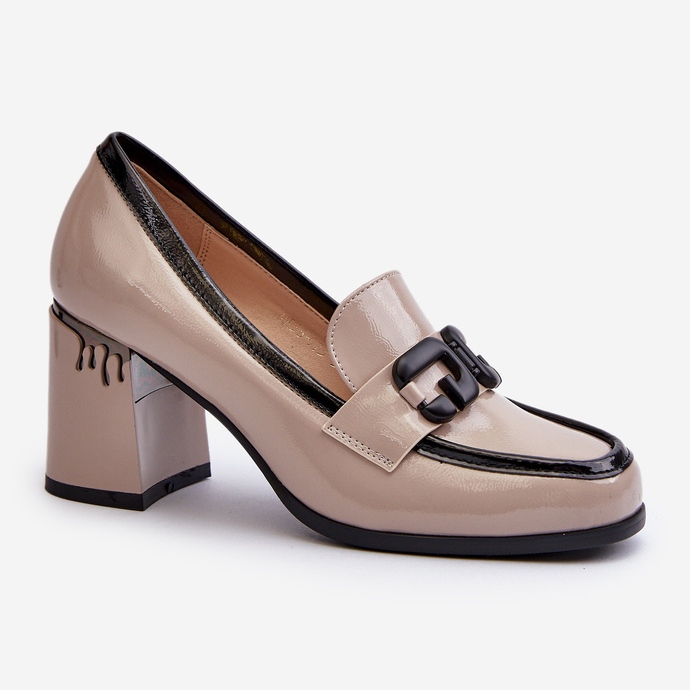 S.Barski Pompi de damă cu toc înalt bej patentat D&A MR38-973 1 S.Barski Pompi de damă cu toc înalt bej patentat D&A MR38-973 1