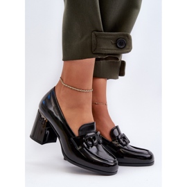 S.Barski Pantofi de damă cu toc înalt, negru patentat D&A MR38-973 2 S.Barski Pantofi de damă cu toc înalt, negru patentat D&A MR38-973 2