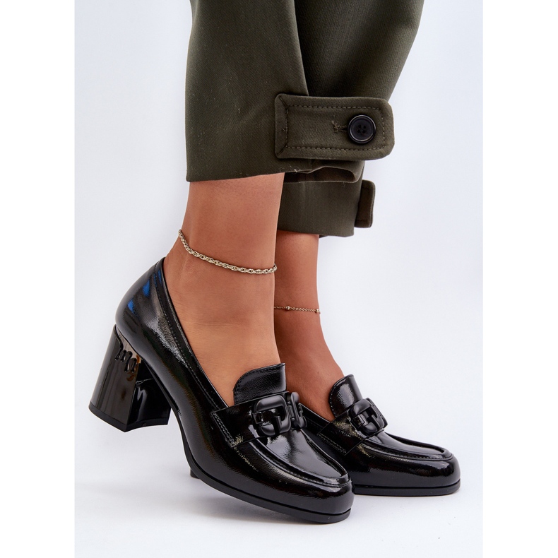 S.Barski Pantofi de damă cu toc înalt, negru patentat D&A MR38-973 2 S.Barski Pantofi de damă cu toc înalt, negru patentat D&A MR38-973 2