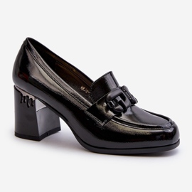 S.Barski Pantofi de damă cu toc înalt, negru patentat D&A MR38-973 1 S.Barski Pantofi de damă cu toc înalt, negru patentat D&A MR38-973 1