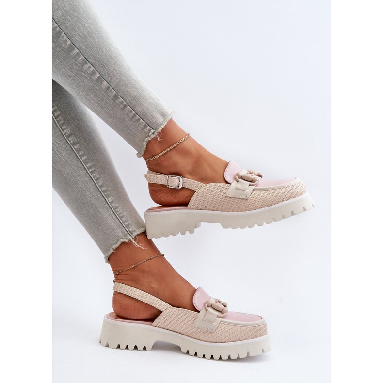 S.Barski Sandale De Damă Toc Plat Cu Decor Bej D&A MR38-656 1 S.Barski Sandale De Damă Toc Plat Cu Decor Bej D&A MR38-656 1