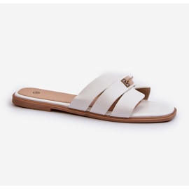Flip-flops Plati Dama Cu Decorat, Alb Kavinia 1 Flip-flops Plati Dama Cu Decorat, Alb Kavinia 1