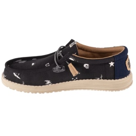 Hey Dude Hei Dude Wally Stars N Skulls Print M 41284-001 pantofi negru 1