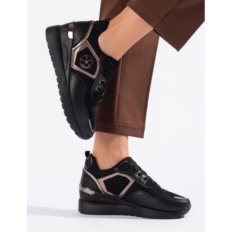 Pantofi sport negri de damă negru 1 Pantofi sport negri de damă negru 1