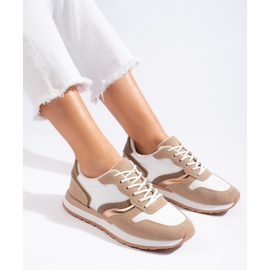 Pantofi sport dama bej 1