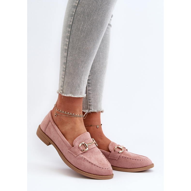 Mocasini De Damă Toc Plat Cu Decor Roz Aviole 2 Mocasini De Damă Toc Plat Cu Decor Roz Aviole 2