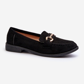 Mocasini De Dama Toc Plat Cu Decorat, Aviole Negru 1 Mocasini De Dama Toc Plat Cu Decorat, Aviole Negru 1