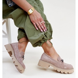 Mocasini Vinceza maro din piele intoarsa 1