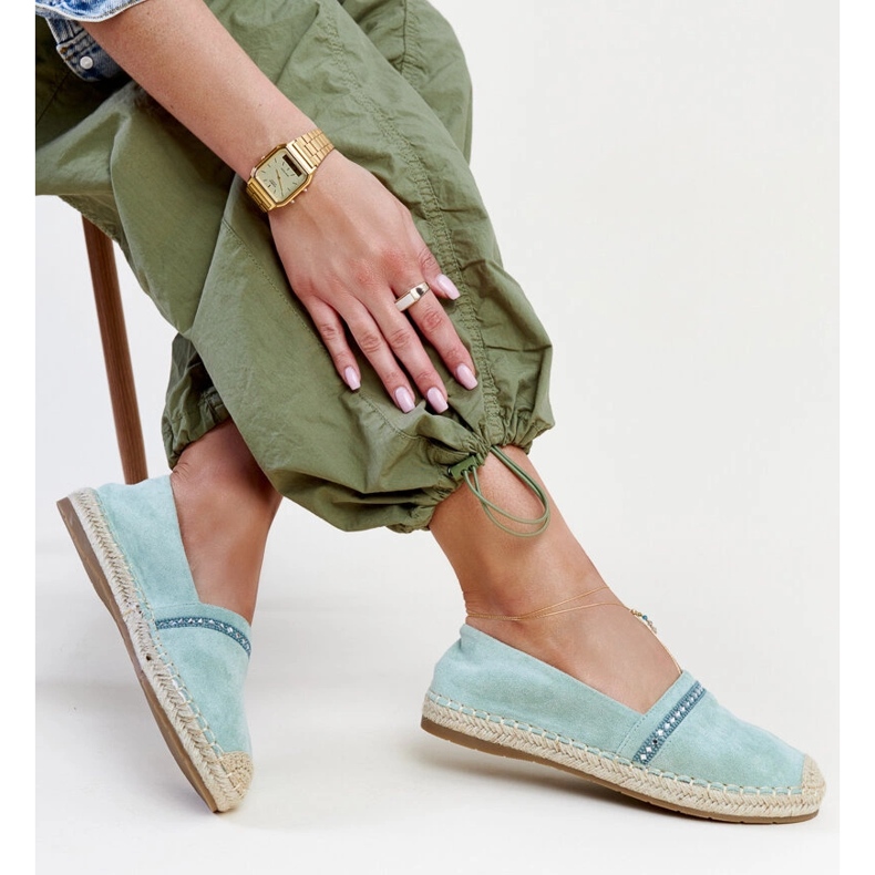 Espadrile verzi cu strasuri Abia verde 2