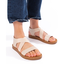 Sandale slip-on dama bej 3