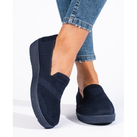 Tenisi slip-on bleumarin albastru 2