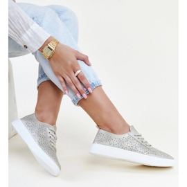 Tenisi aurii din piele ecologică Whitley de aur 1