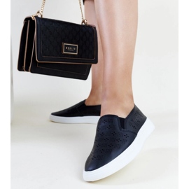 Tenisi negri Hilal cu slip-on negru 2