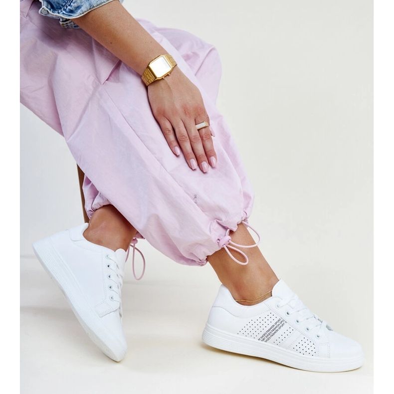 Tenisi albi din piele ecologica Berdine 1 Tenisi albi din piele ecologica Berdine 1