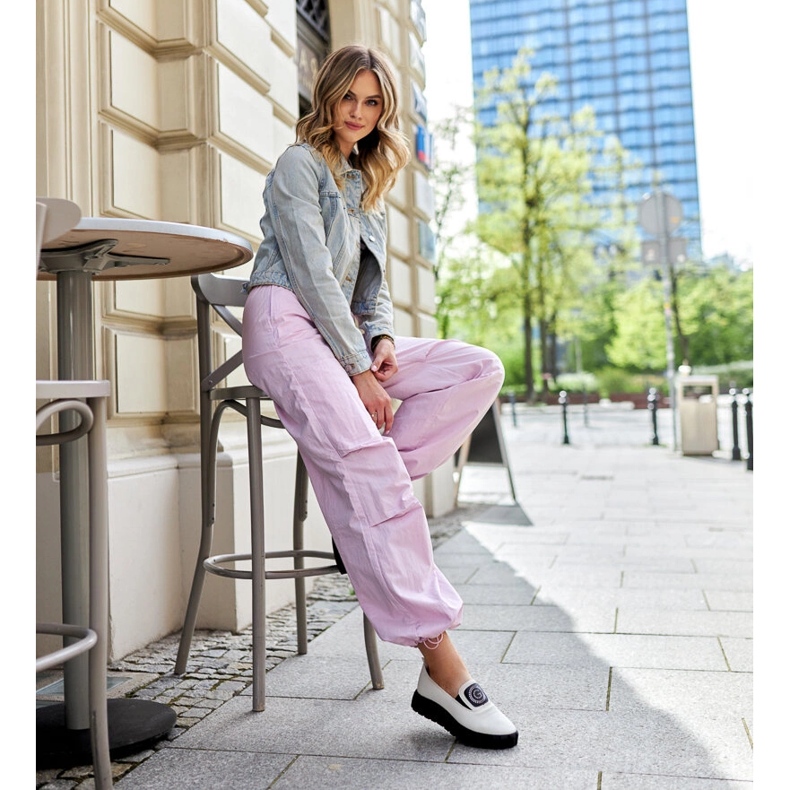 Pantofi bej cu talpă Teska masivă 1