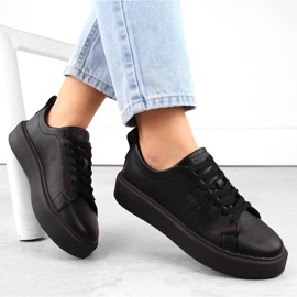 Pantofi sport negri cu platformă Big Star NN274320 negru 1