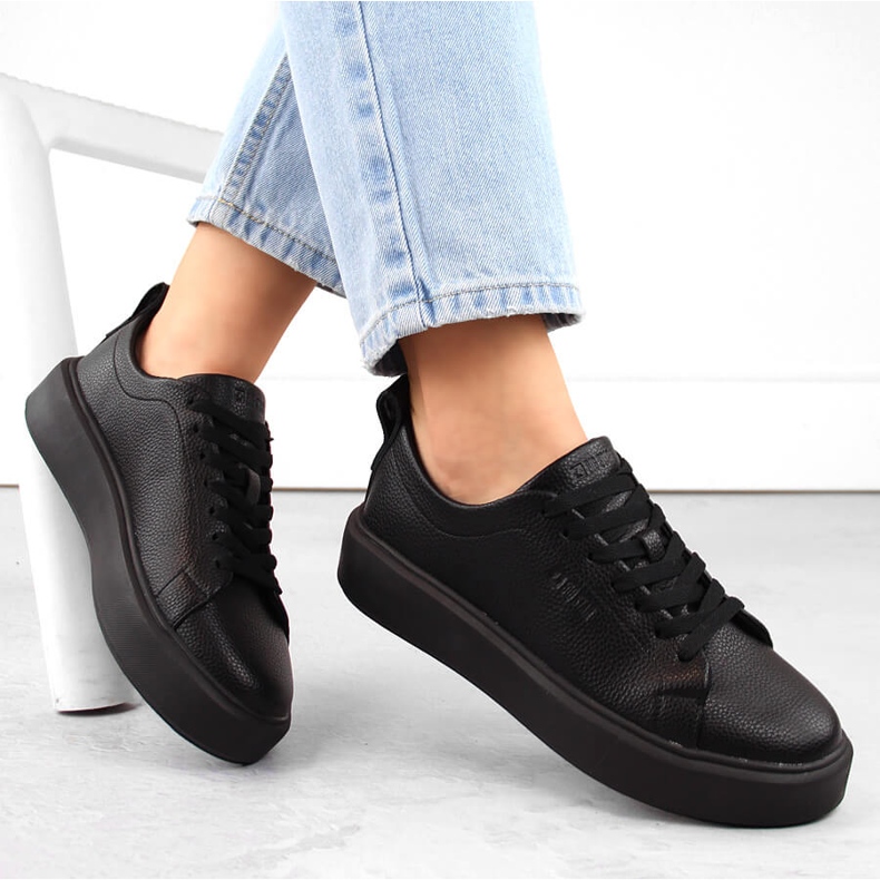 Pantofi sport negri cu platformă Big Star NN274320 negru 1