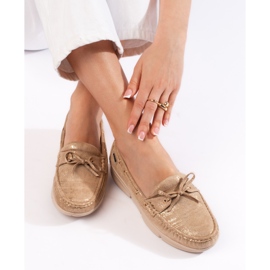 Goodin Mocasini confortabili de dama bej 1