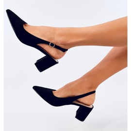 Pompe Soheil Black cu toc deschis negru 1