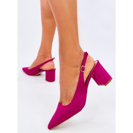 Pompe Soheil Fuchsia cu toc deschis roz 2