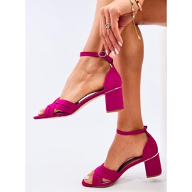 Sandale de dama cu toc inalt Sabines Fuchsia roz 3