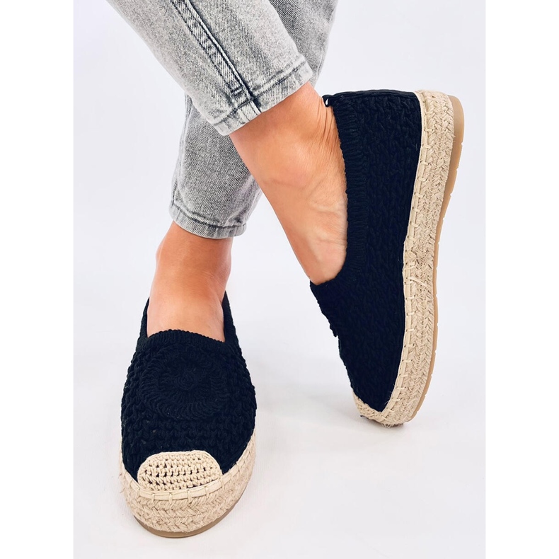 Dagonei Espadrile negre ajurate negru 2