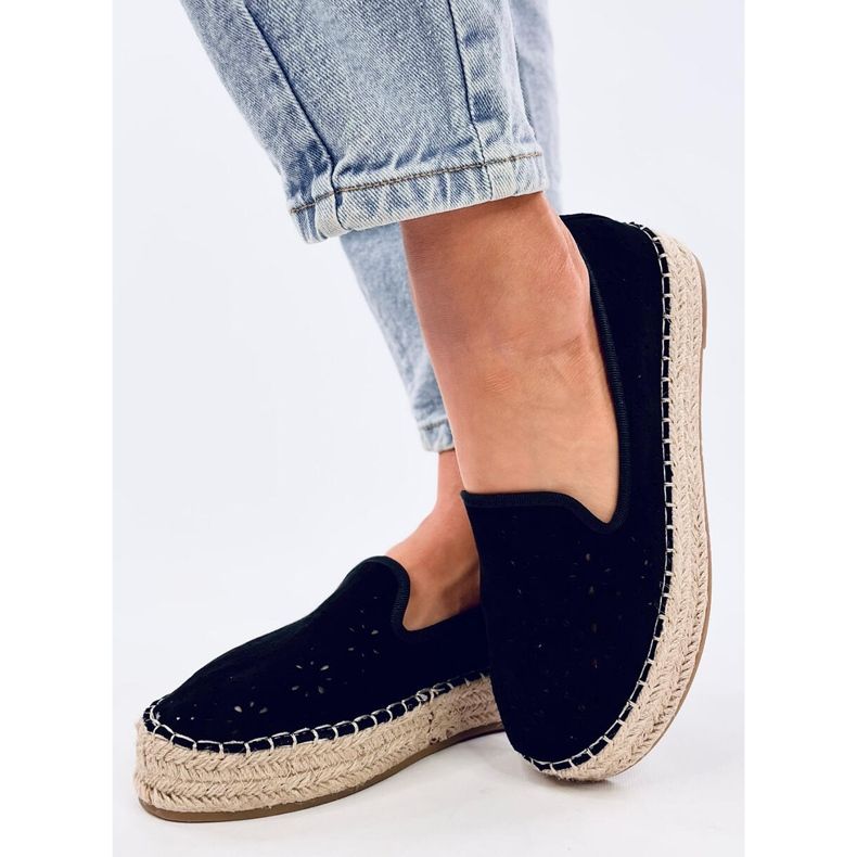 Rigois Espadrile ajurate negre negru 2