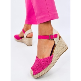 Sandale tip espadrile Morelli Fuchsia roz 3