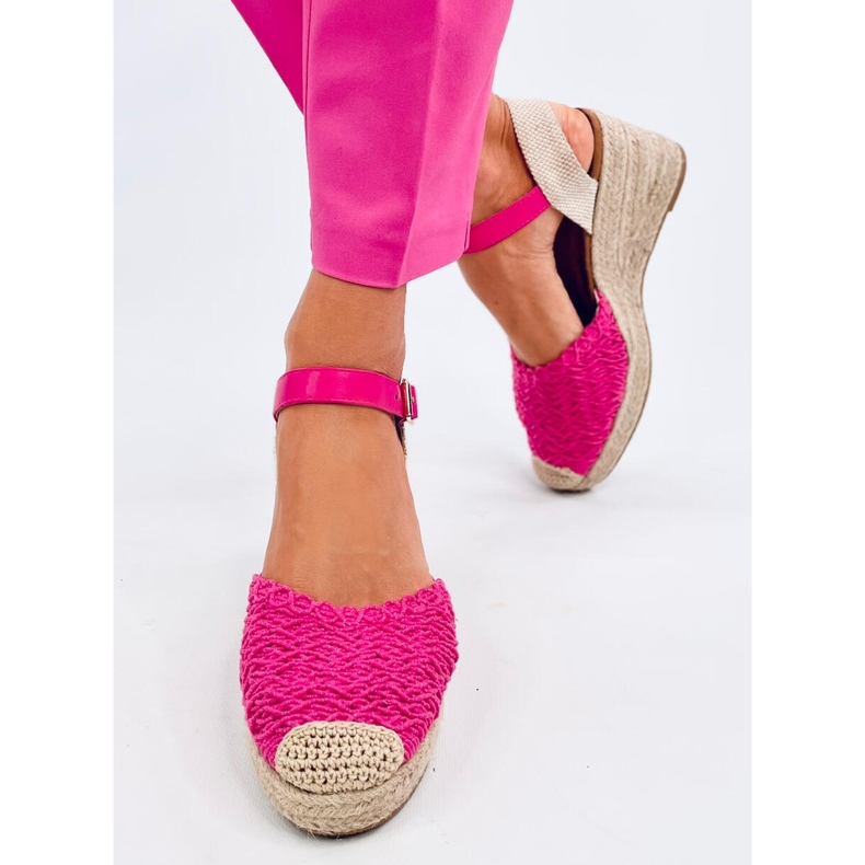 Sandale tip espadrile Morelli Fuchsia roz 1