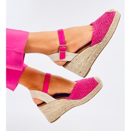 Sandale tip espadrile Morelli Fuchsia roz 4