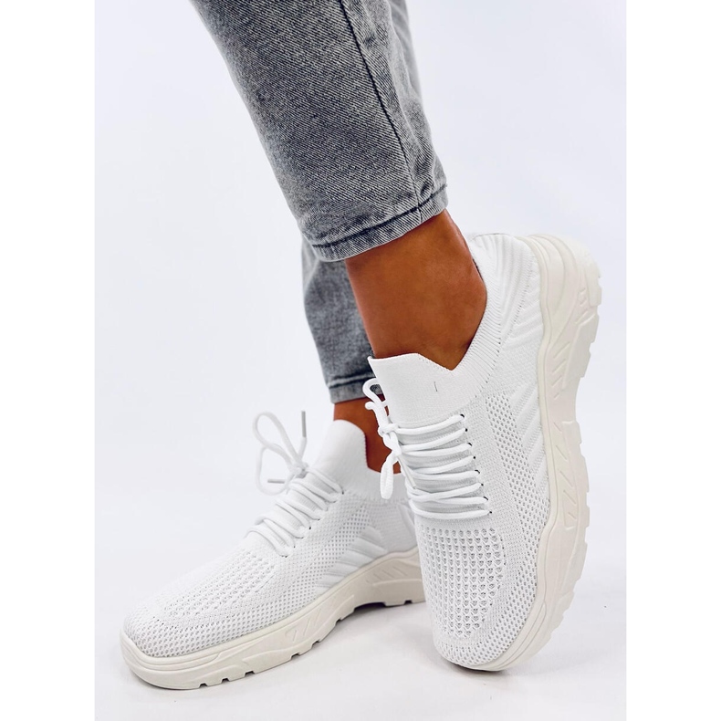 Jaussa White pantofi sport cu șosete alb 2 Jaussa White pantofi sport cu șosete alb 2