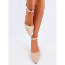 Pompe cu toc mic Dacrem Beige bej 1