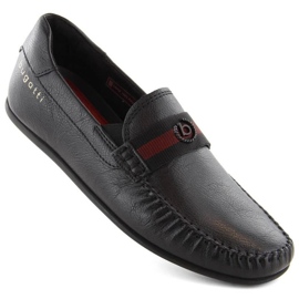 Pantofi comozi din piele Bugatti M INT2000 negru 1