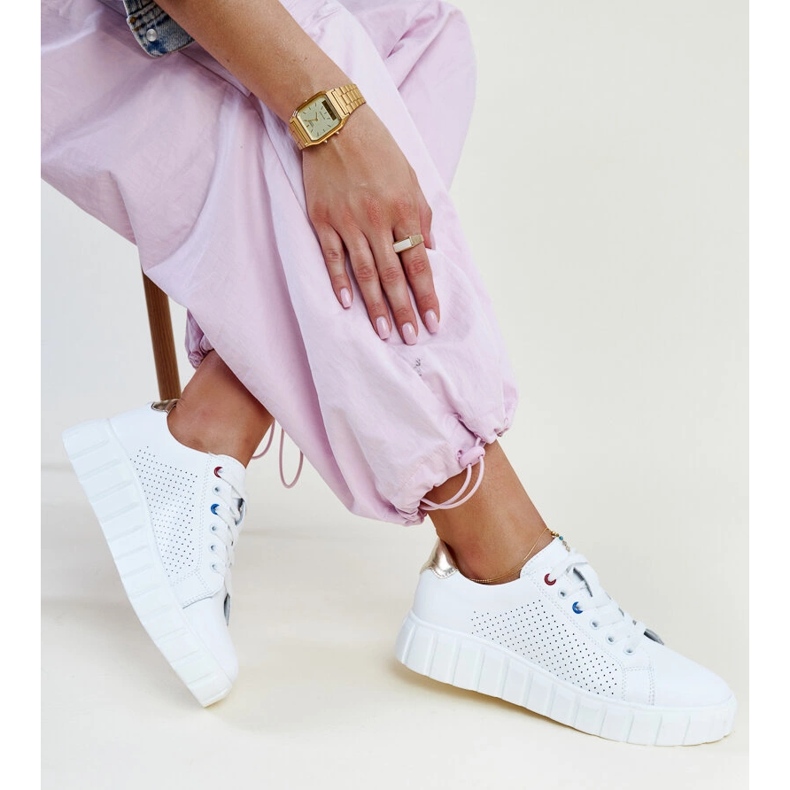 Tenisi Zvonka din piele albă 1 Tenisi Zvonka din piele albă 1